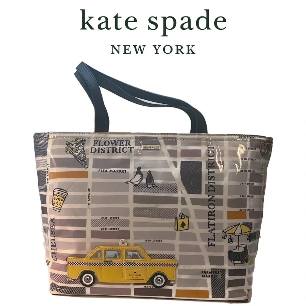Kate Spade Yellow Taxi Cab New York Francis Tote Bag Shoulder Handbag PXRU8114